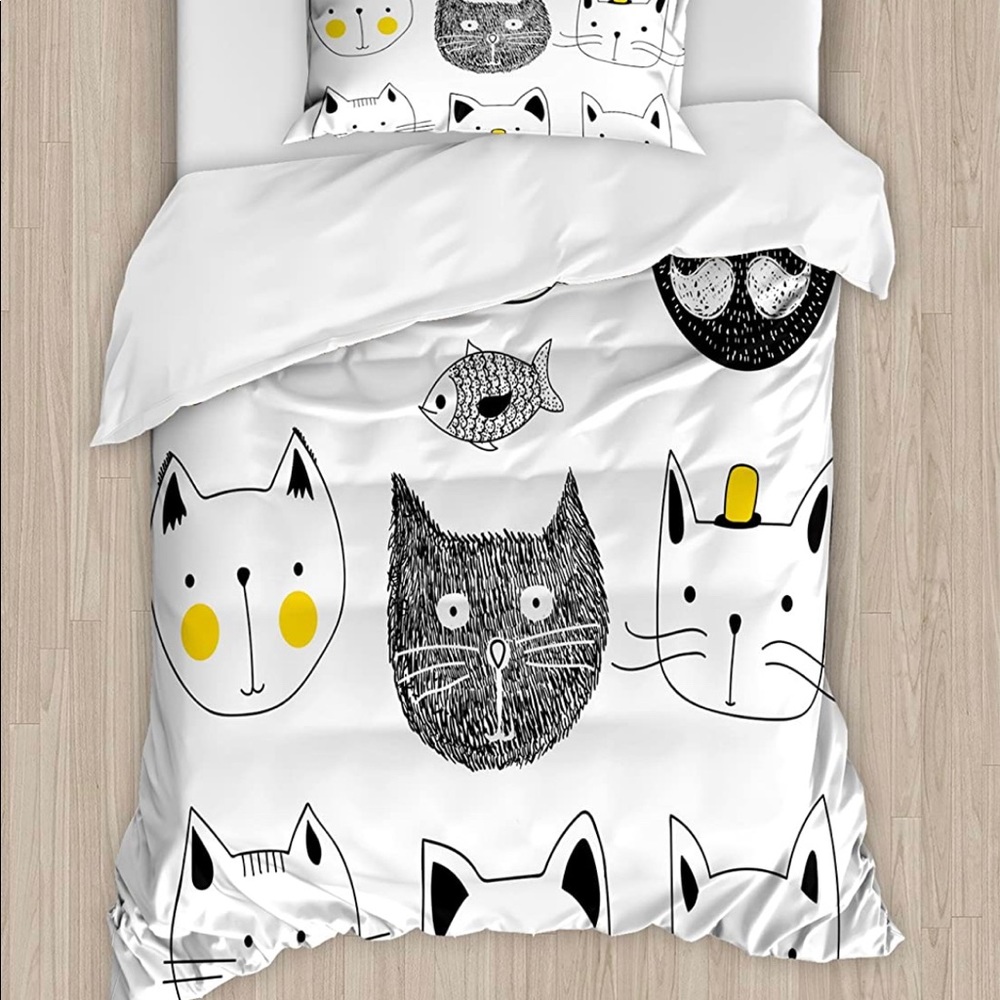 Twin Duvet Cover cat